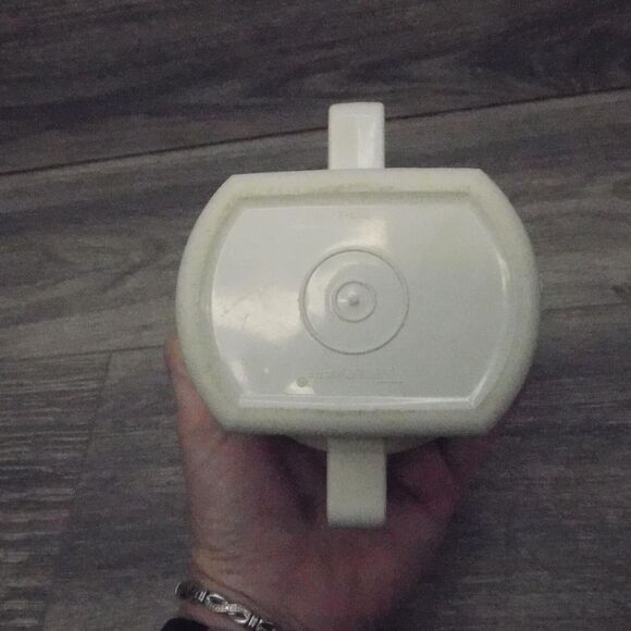 Vintage Tupperware Creamer Sugar Pitcher Food Storage Set Tea Bundle Beige Blue - Picture 16 of 16